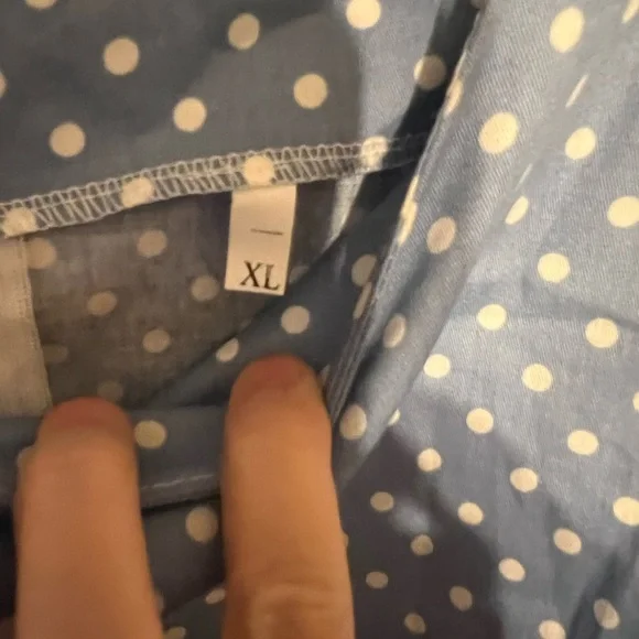 cute blue dress with white polka dots - Picture 3 of 3